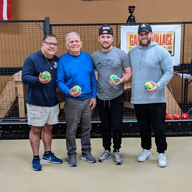 March 2022: Team Alex Fatica๐๐ Congratulations to the 2021-2022 Club Molisani Charities Thursday Night Winter Bocce League Champs!!!
Roster (Left to Right): Tony Muttillo, John Catalono, Alex Fatica & Vince Austin