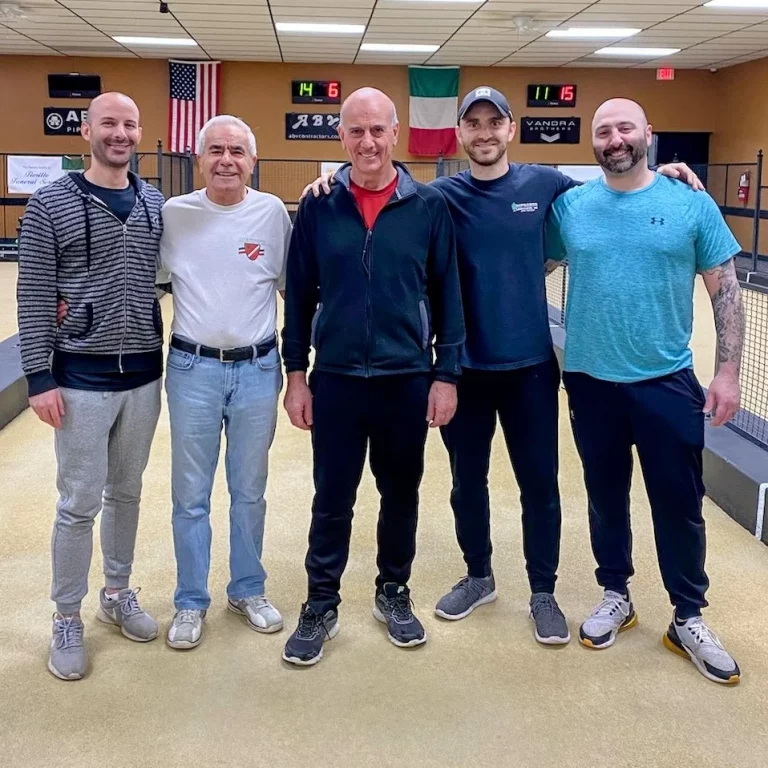 March 2022: Team Molisani #1🏆🎉 Congratulations to the 2021-2022 Club Molisani Charities Wednesday Night Winter Bocce League Champs!!! Roster (Left to Right): Frank Rossi, Renato Patete, Tony Melaragno, Jim DiFranco & Chris Federico