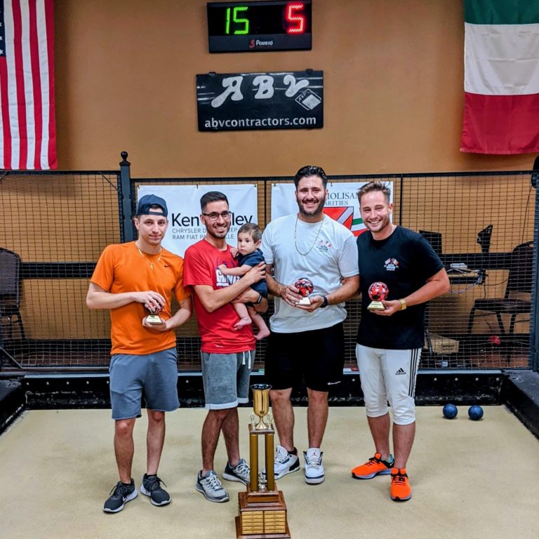 June 2022: ABV Contractors The 2022 CMCIBT Champions🥇 Team Members (Left to Right): Dom Aveni, Mikey Frabotta, Anthony Croce & Dennis Strand Congratulations on your triumphant run through the tournament🎉!!! Fifth CMCIBT title in six years🖐️🏆!!!